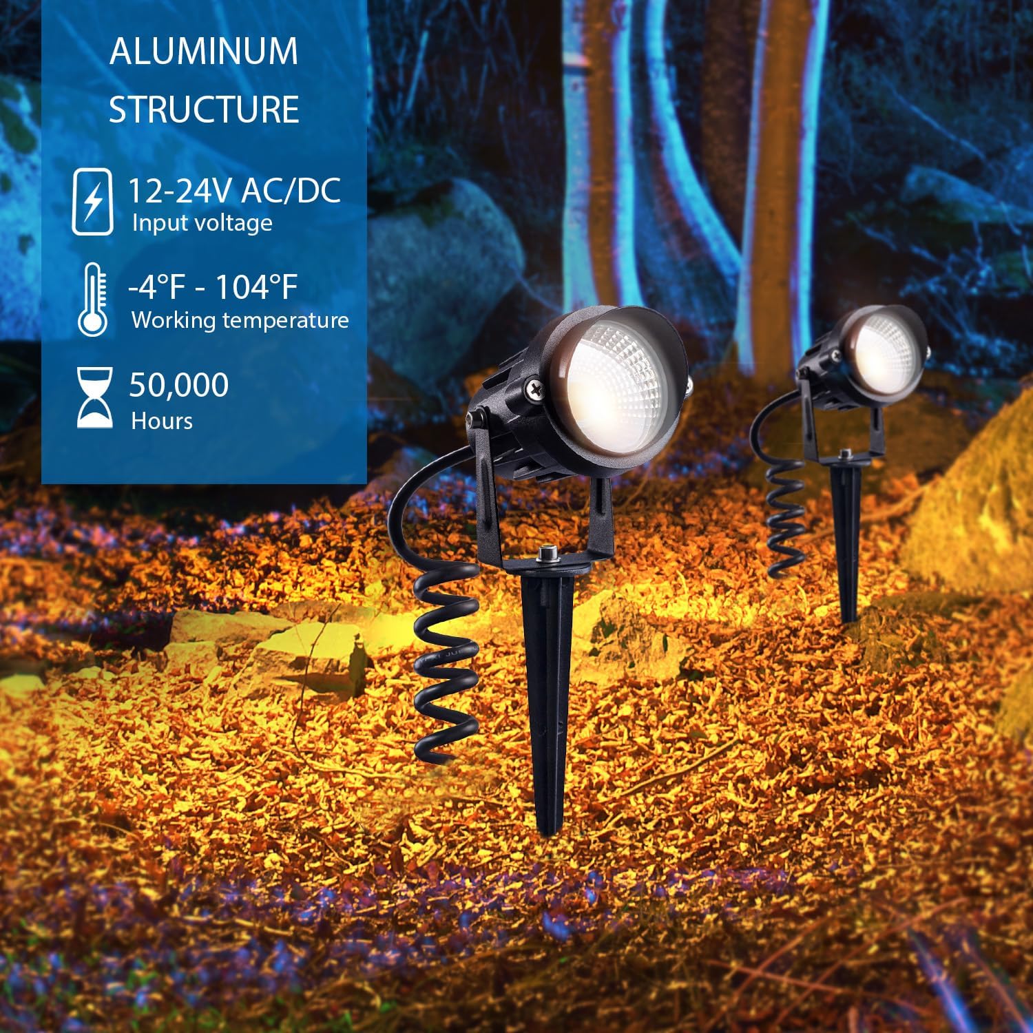 SUNVIE warm white outdoor light at 900lm enhances patios with ambience