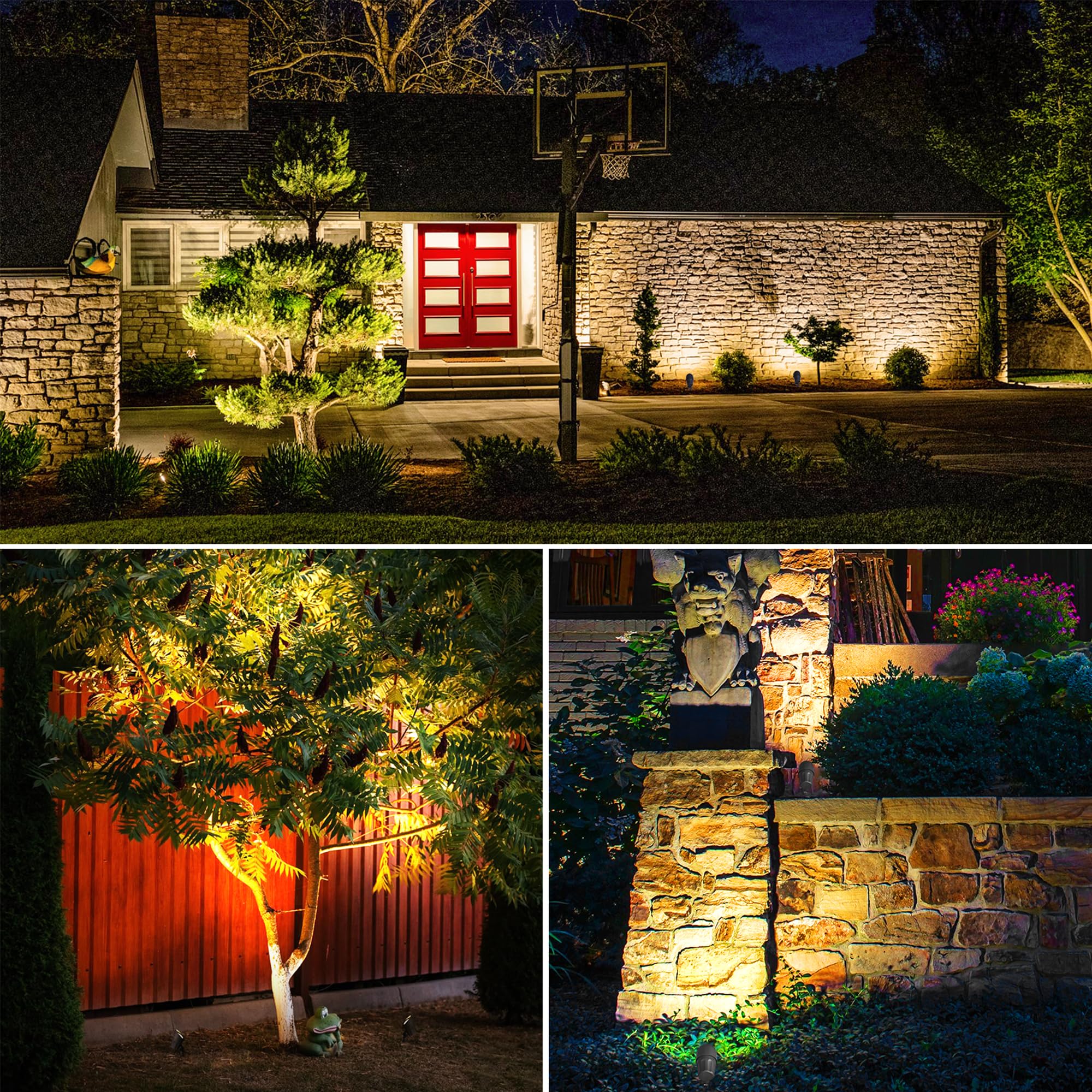 SUNVIE waterproof spotlight with 90 beam angle for outdoor landscapes.