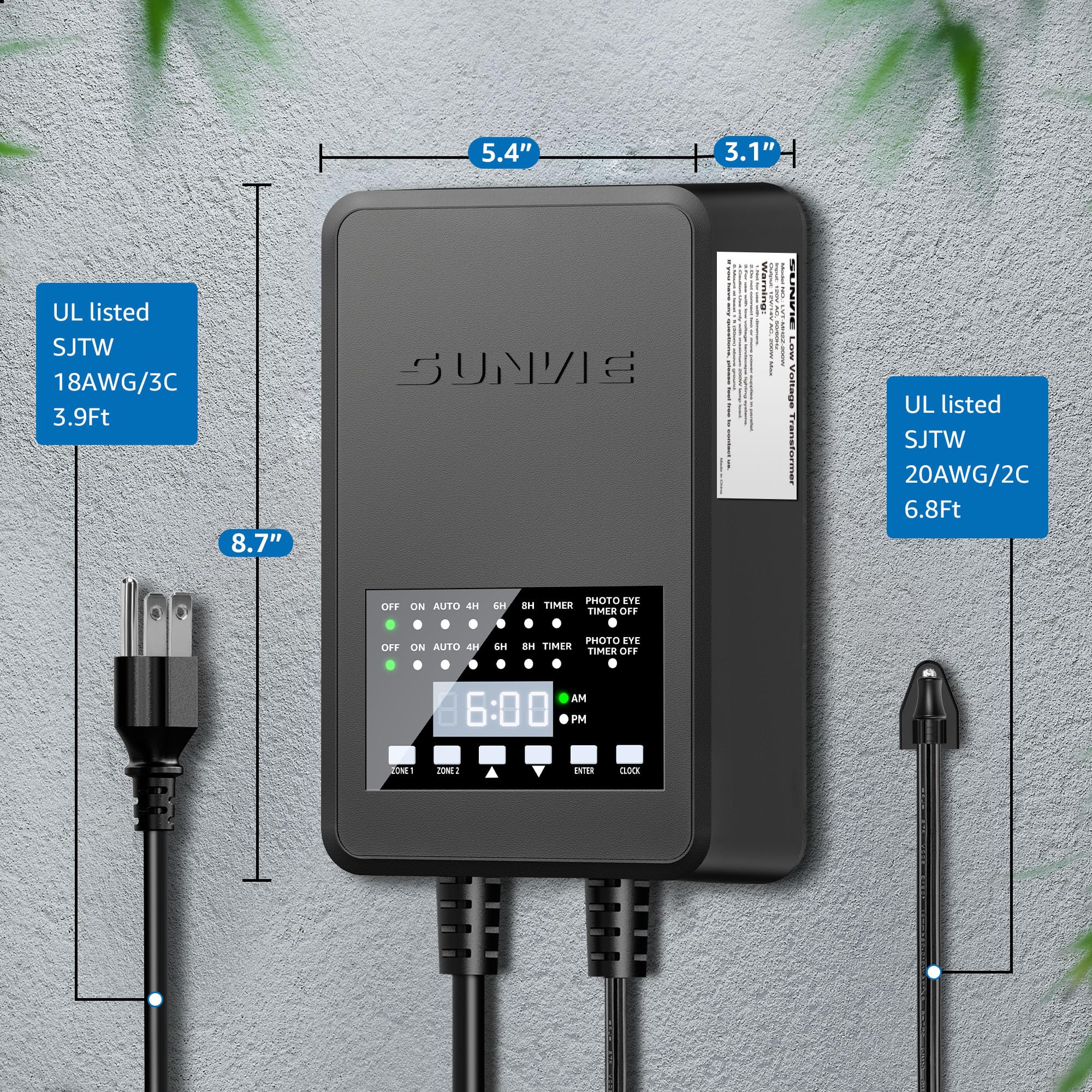 SUNVIE weatherproof durable construction stands up to rain and snow.