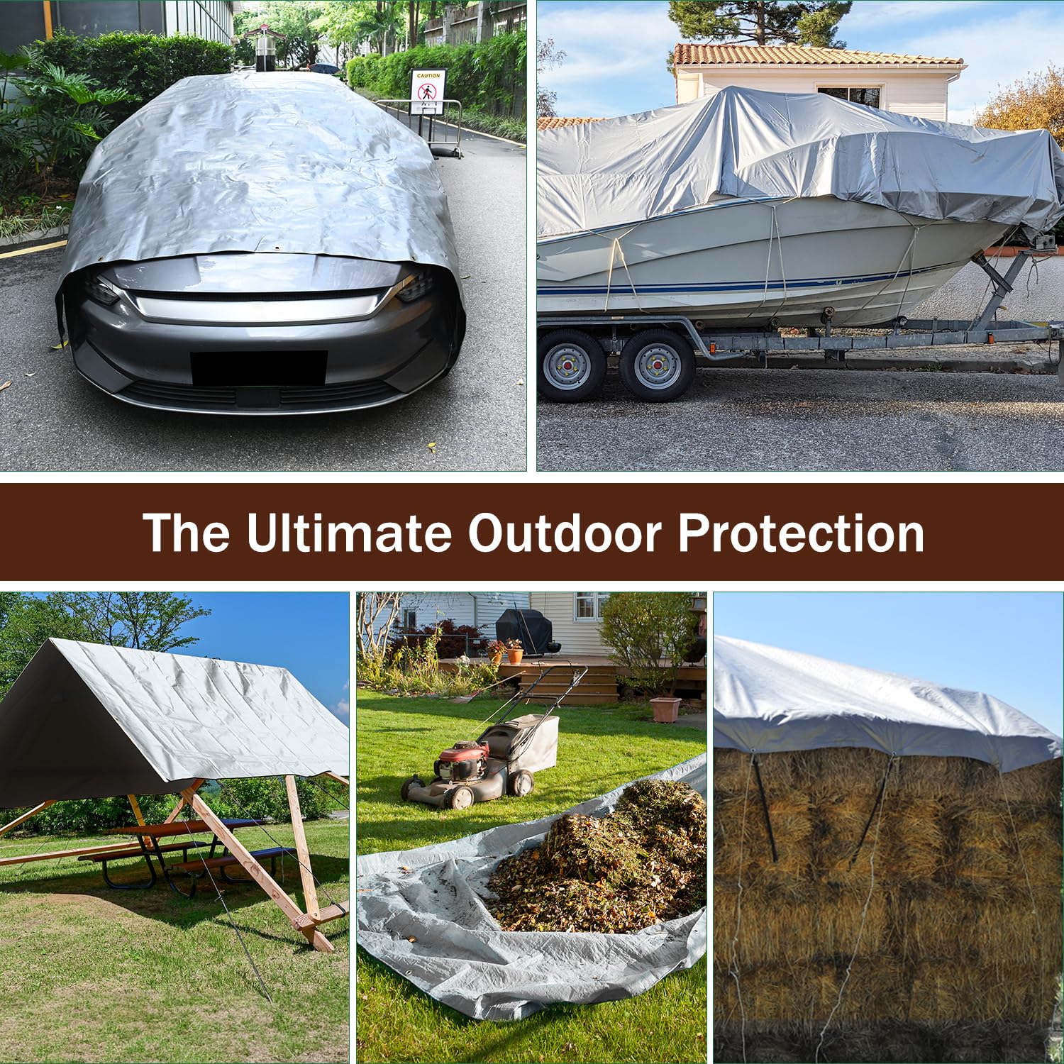 Sunvigor tarp camping canopy demonstrates versatile shelter for camping and outdoor events.
