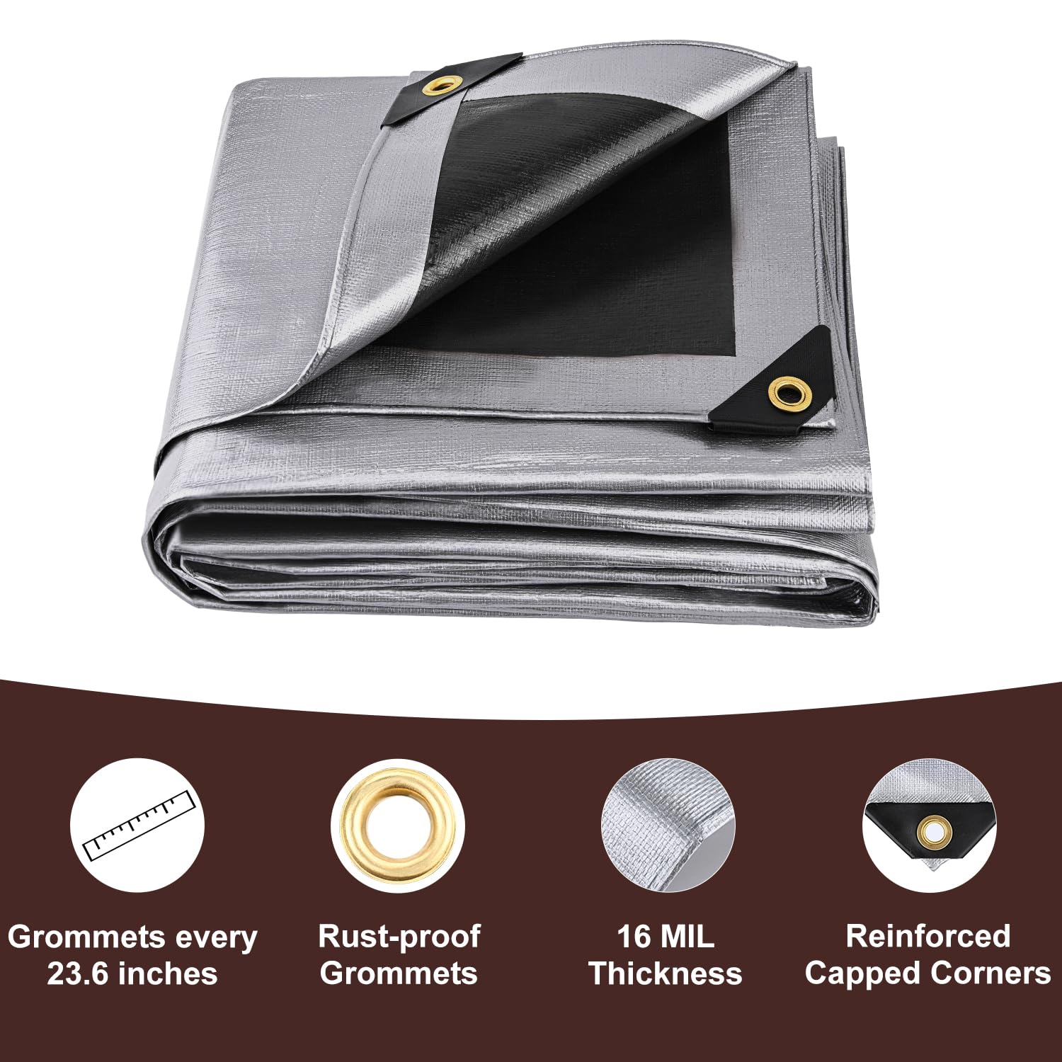 Sunvigor tarp virgin polyethylene material for durable outdoor use