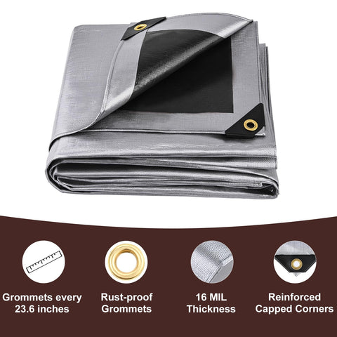 Sunvigor tarp virgin polyethylene material for durable outdoor use