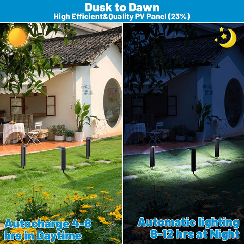 Sunvivo LED beads illuminate with bright 200-lumen pathway lighting.