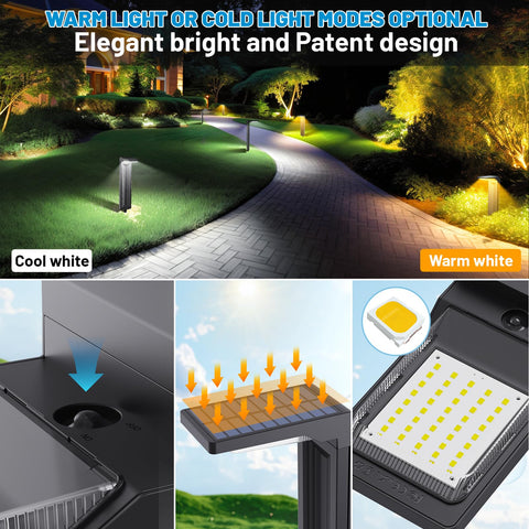 Sunvivo Pathway Lights installation view shows cordless, ground stake setup.