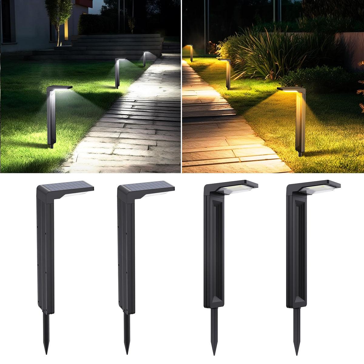 Sunvivo Pathway Lights packaging shows easy outdoor setup.