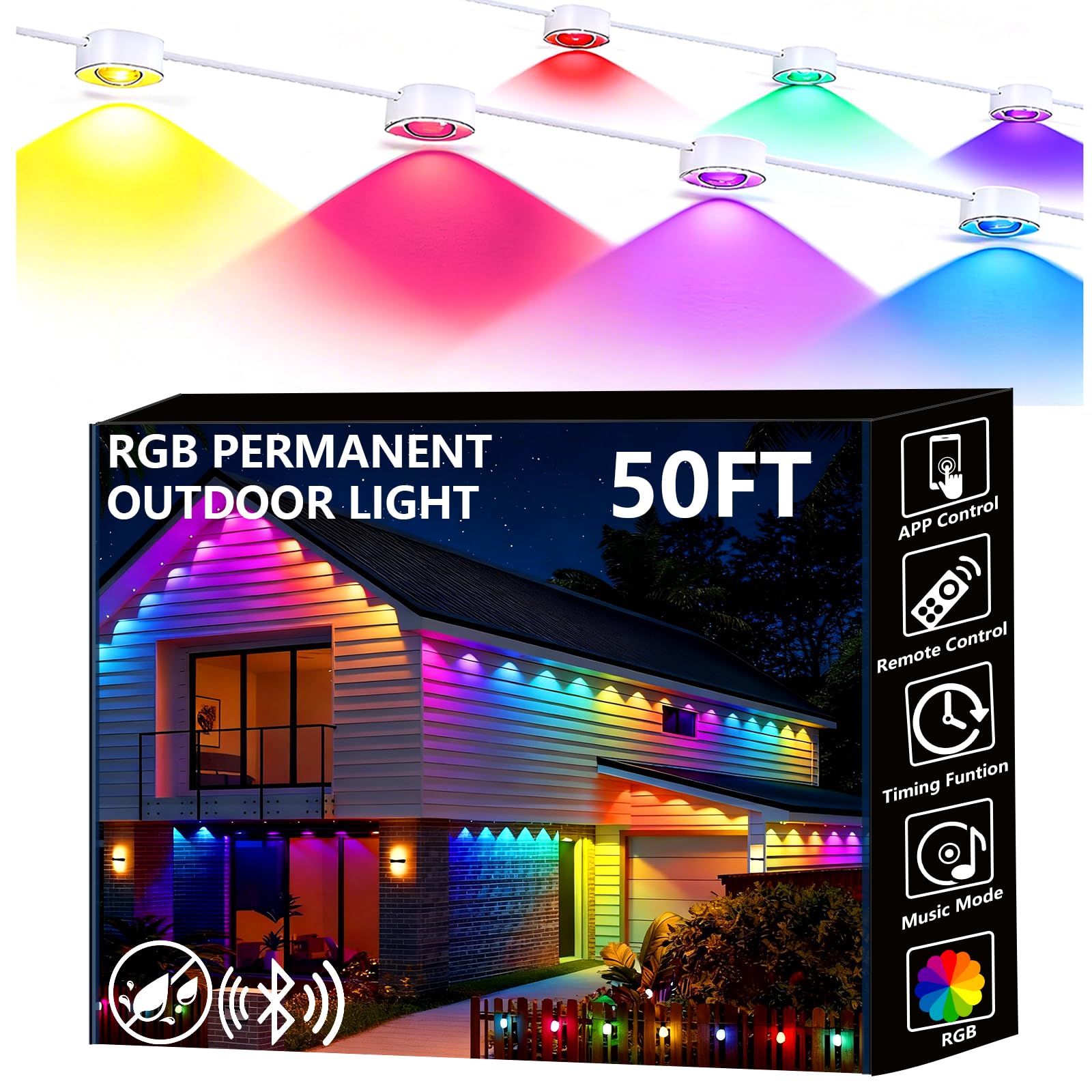 Sunwuko RGB eave lights for customizable outdoor ambiance