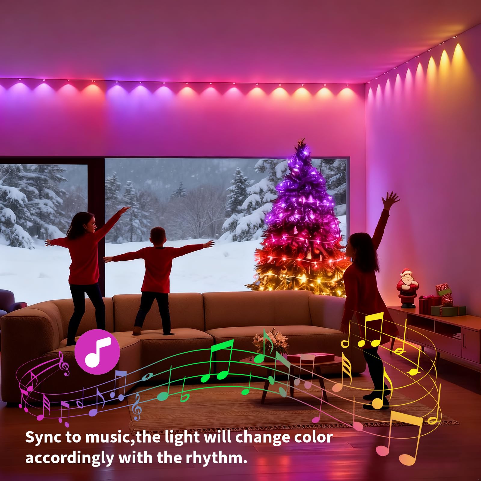 Sunwuko music sync RGB lights customized to your playlist ambiance