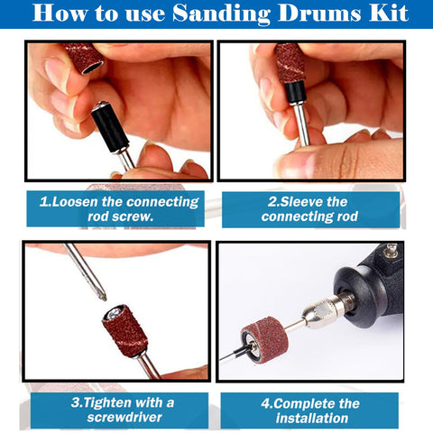 Sunxeke sanding drum 240 grit for smoothing transitions and fine polishing tasks.