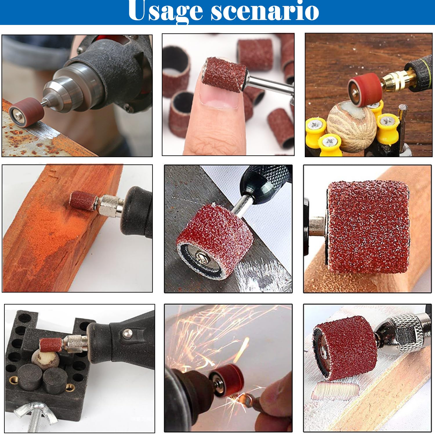 Sunxeke sanding drum 400 grit for refined surface polish on art and décor.