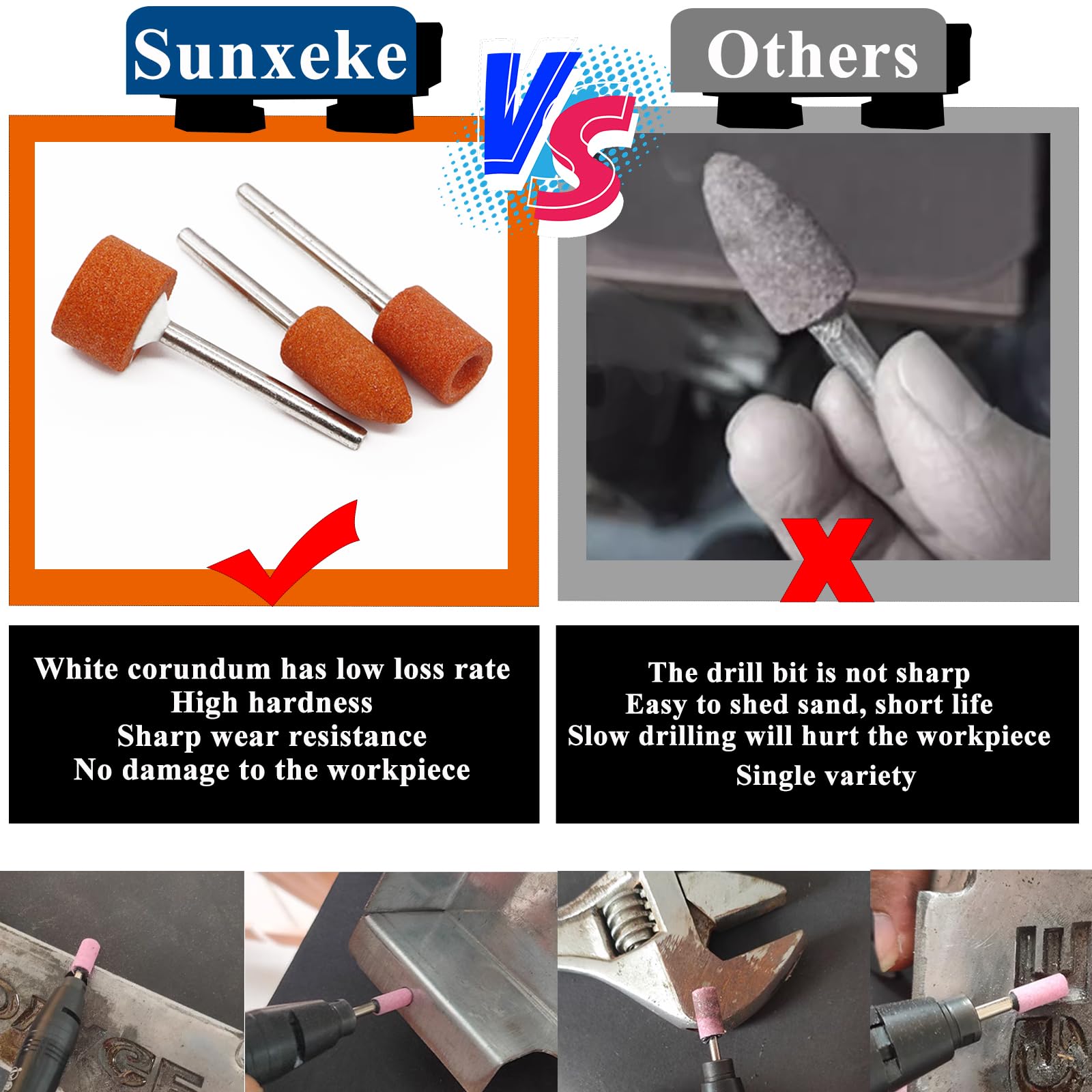 Sunxeke sanding drum 400-grit for fine polishing and prep.