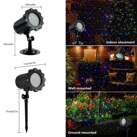 SUNYAO 16.4 ft cord and stake enable flexible indoor or outdoor mounting.