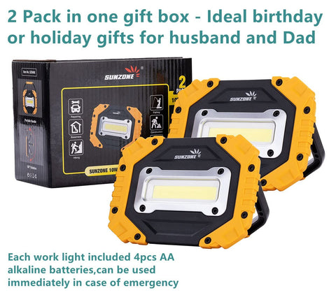 Sunzone LED work light for fishing setup offers hands-free lighting.