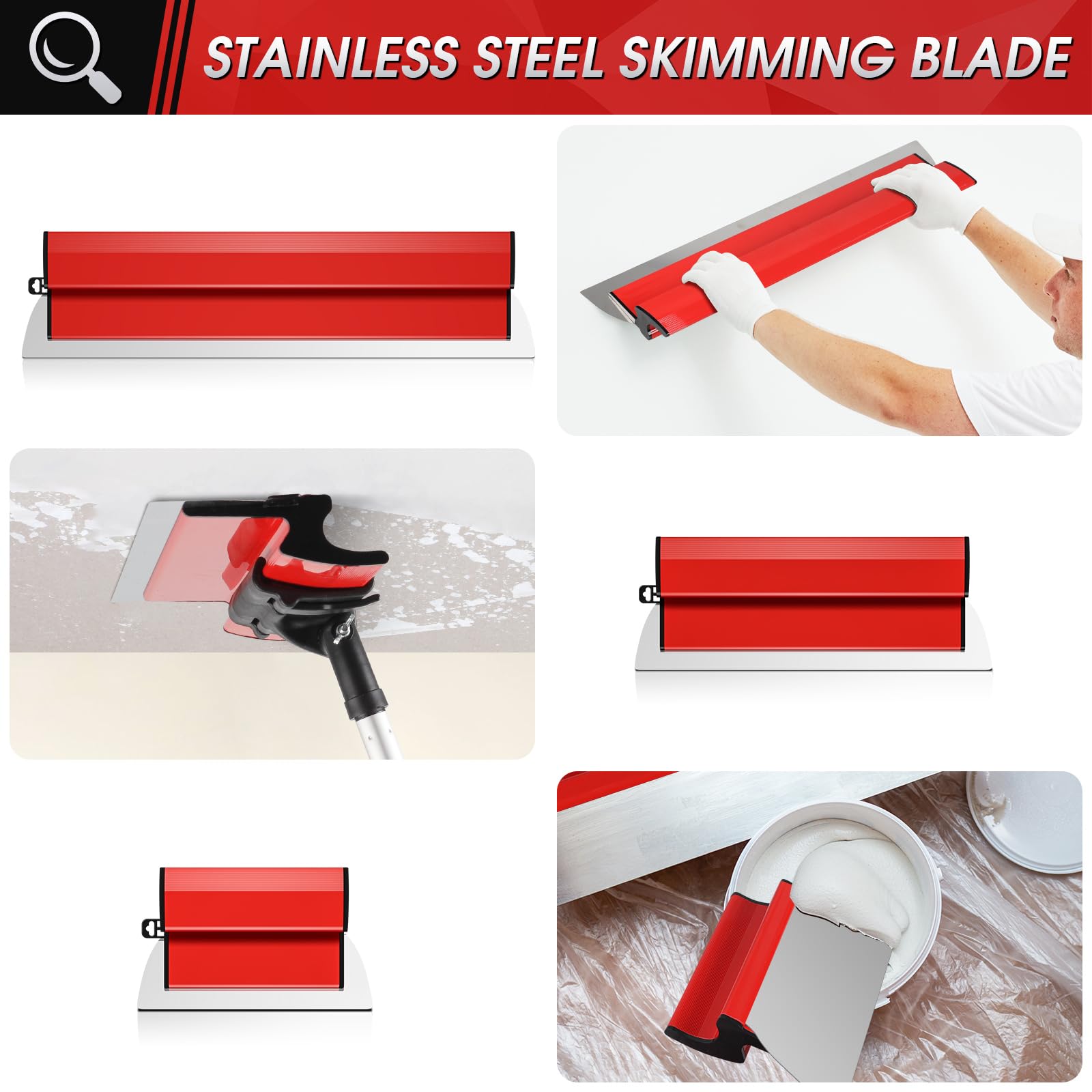 Suokoun extendable handle 28–62 inches for adjustable reach on ceilings and tall walls.