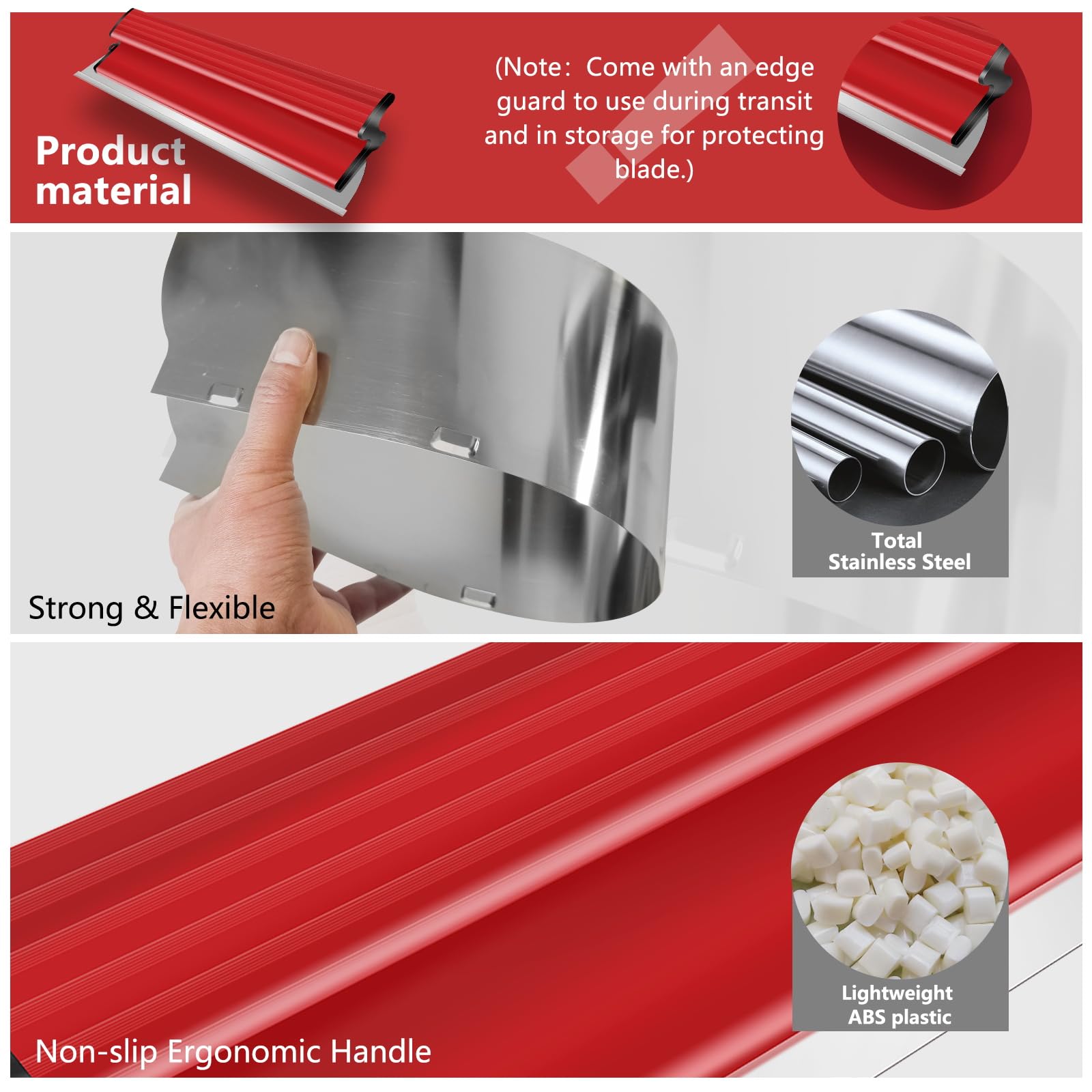 Suokoun 0.38mm stainless steel blade delivers durable smoothing results.