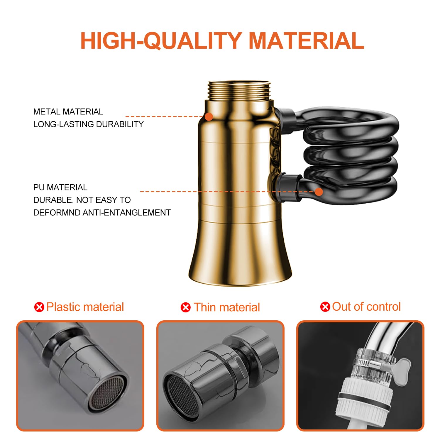 SUPAFA outlet swivels 180° for easy reach and reduced buildup