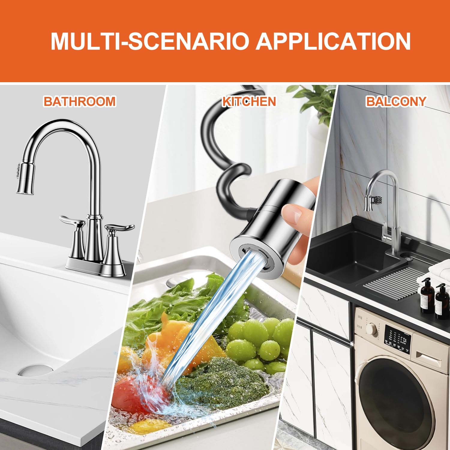 SUPAFA faucet extension suited for kitchen and bathroom use