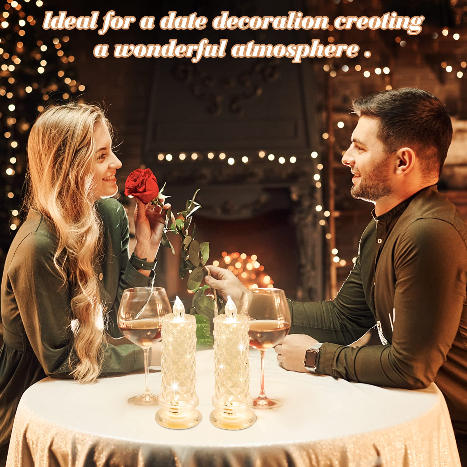 SupBri Rose Shadow LED candles are safe, wax-free decor for bedrooms and parties