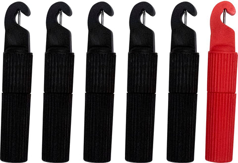 Magnetic hook supports hands-free work during setup.