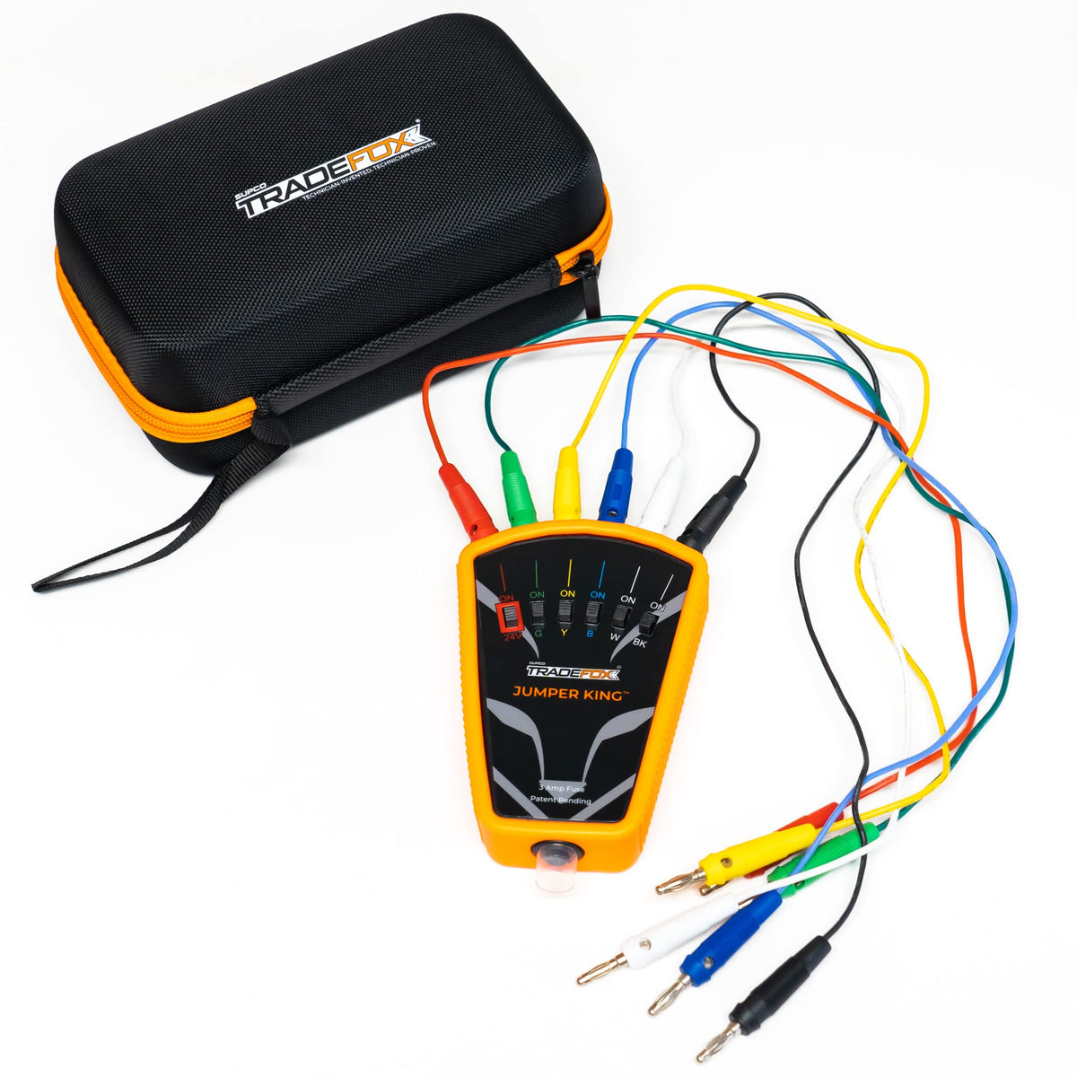 Supco Tradefox Jumper King bypass tool for safe low-voltage HVAC circuit activation.