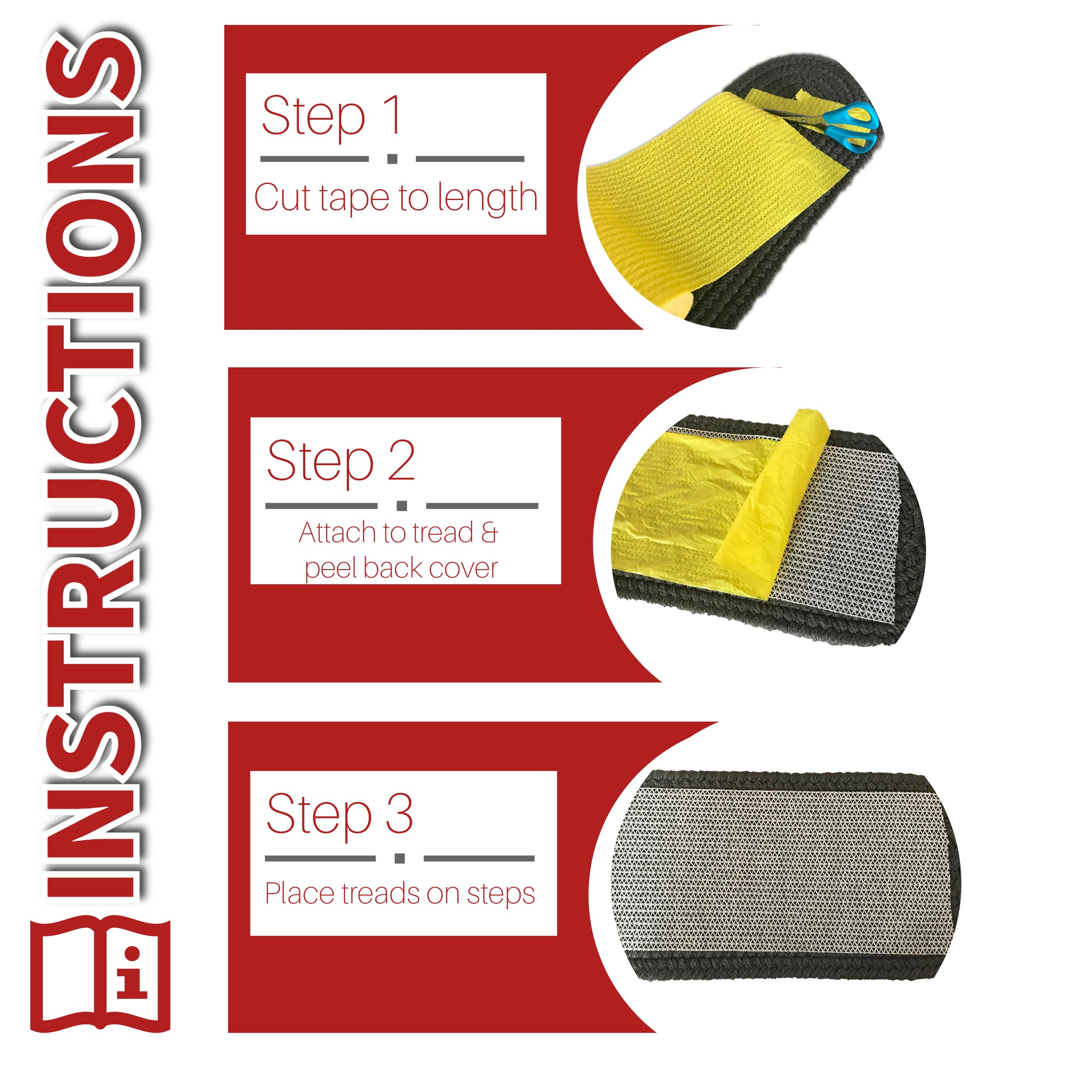 Super Area Rugs no-residue adhesive ensures a clean, mess-free installation.