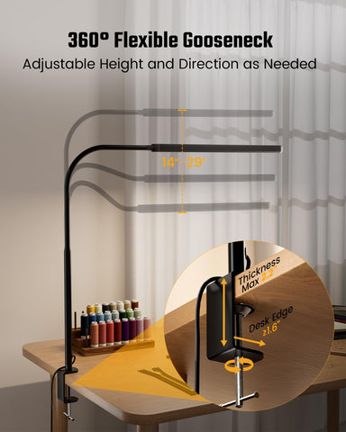 SUPERDANNY compact black desk lamp suited for home offices and dorms.