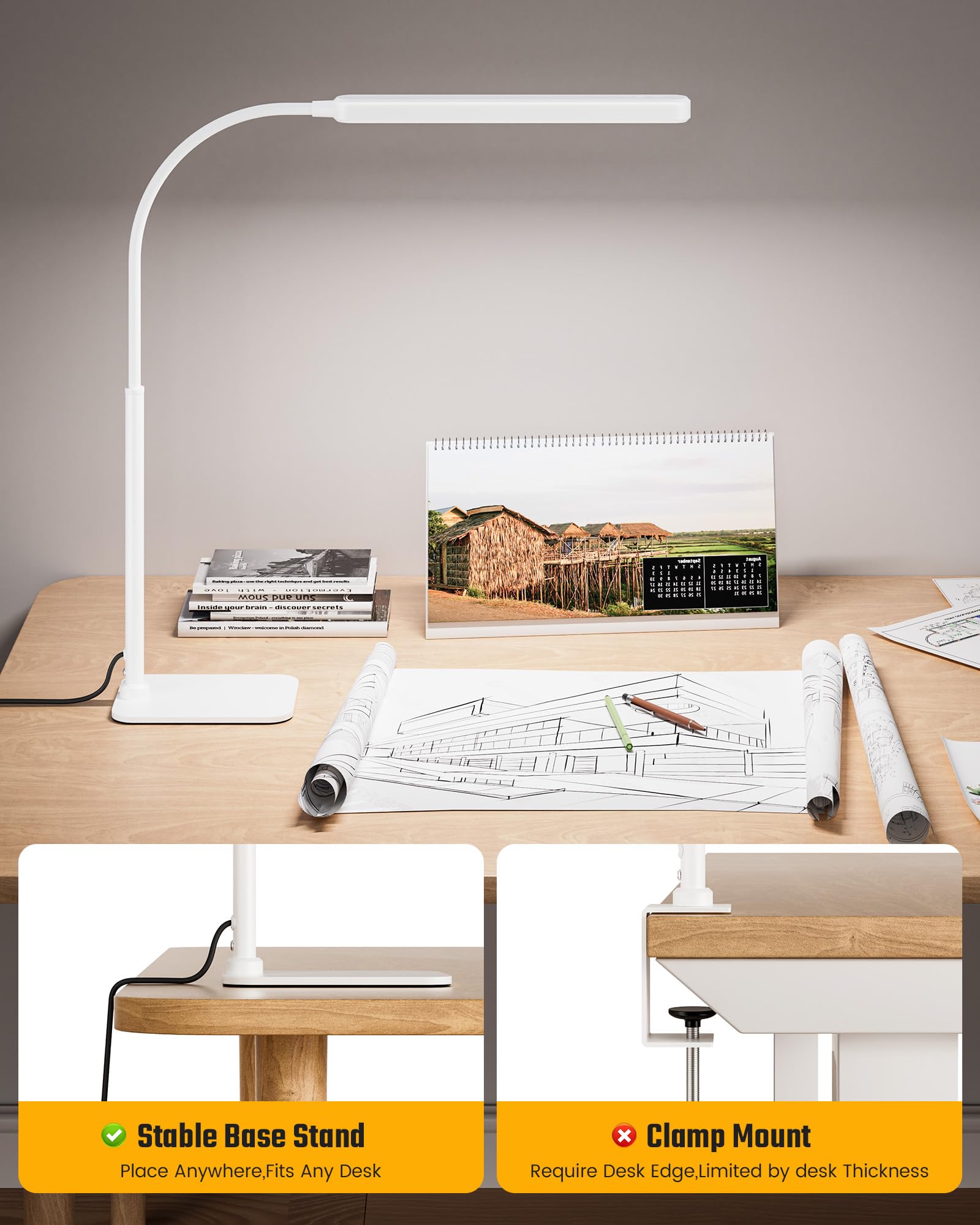 SUPERDANNY dimmable brightness lets you tailor illumination for study or craft.