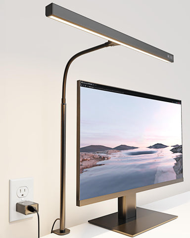 SUPERDANNY LED Desk Lamp with adjustable gooseneck for precise lighting at your workspace.