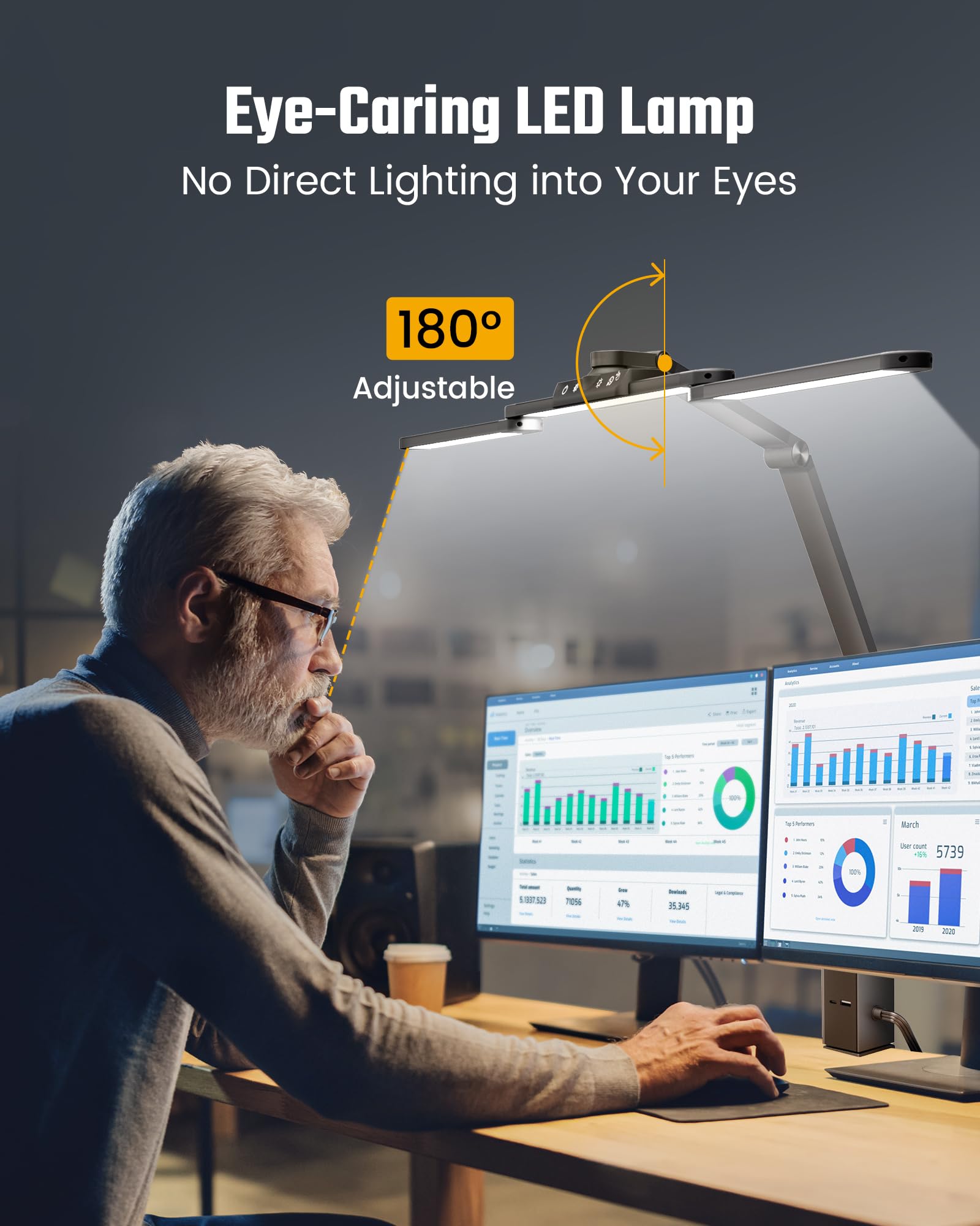 SUPERDANNY LED lamp color temperature control from warm to cool light