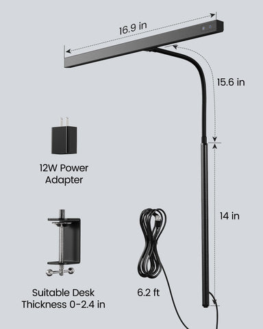 SUPERDANNY LED Desk Lamp touch controls remember your last settings for quick setup.