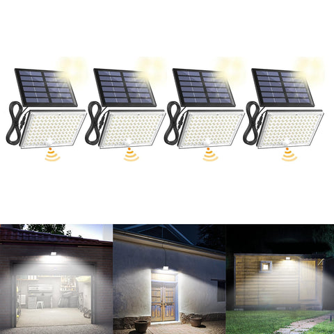 SuperDANNY Solar Flood Light with 113 LEDs offers wide 180° coverage for yards.