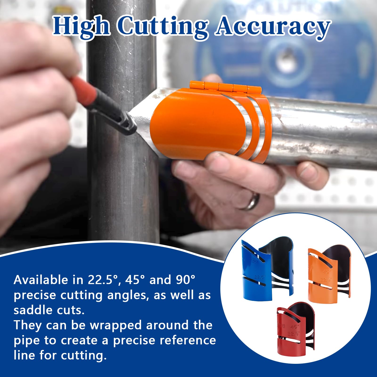 Detailed cutting angle chart included with the kit.