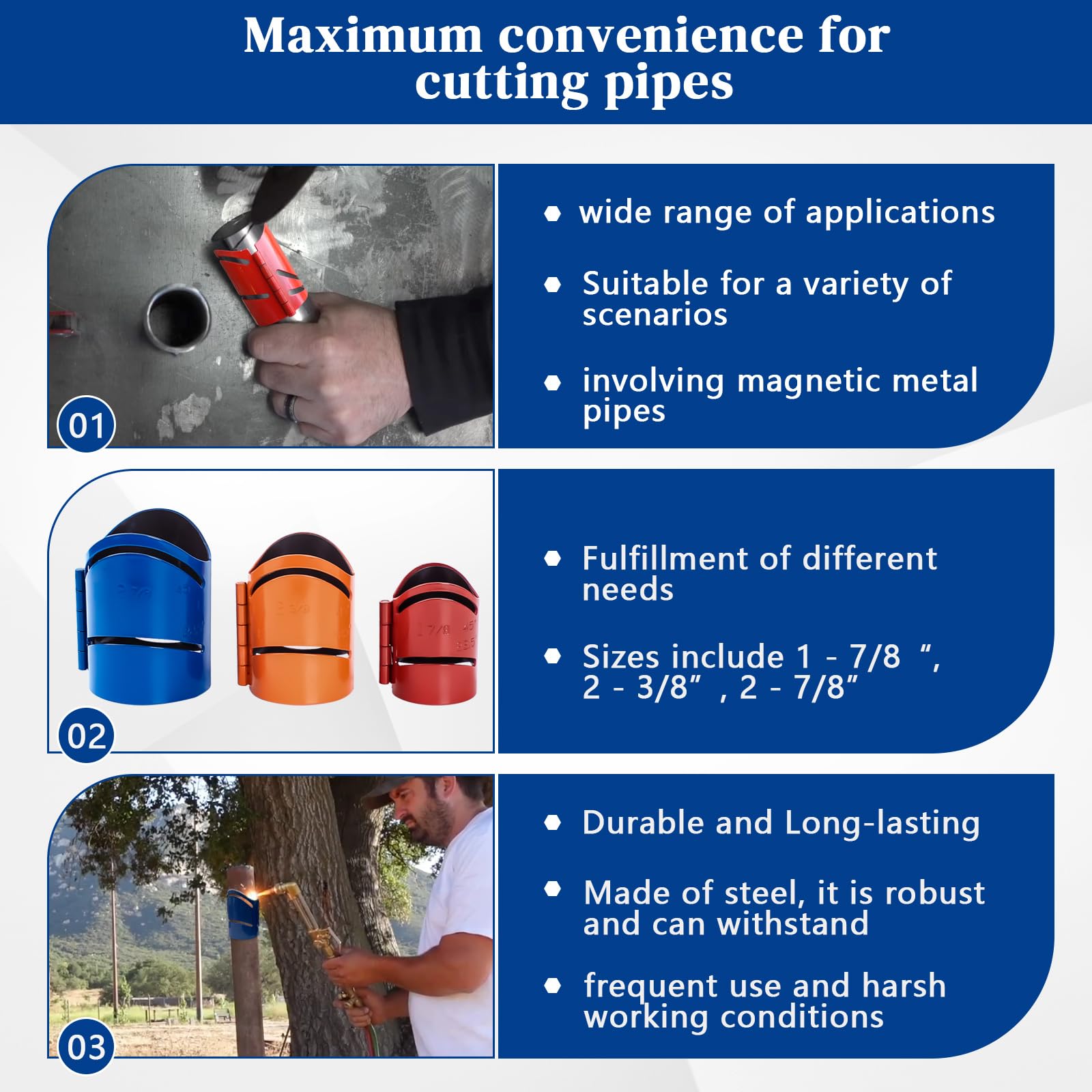 Premium steel construction resists wear for long-term reliability.