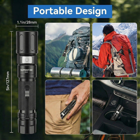 SuperFire ideal for camping and home use when light is needed.