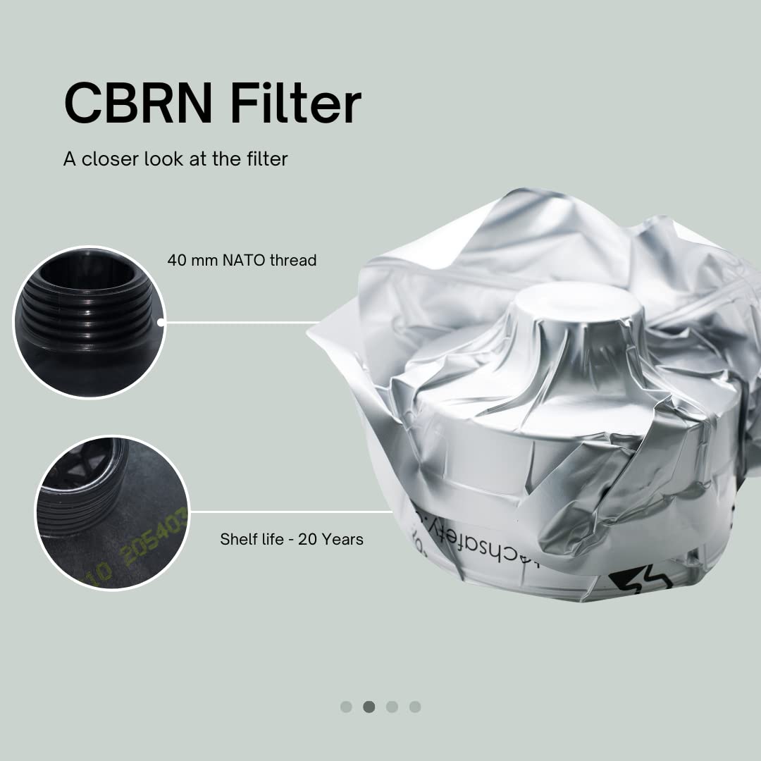 Easy breathing design of the Supergum 40mm CBRN filter