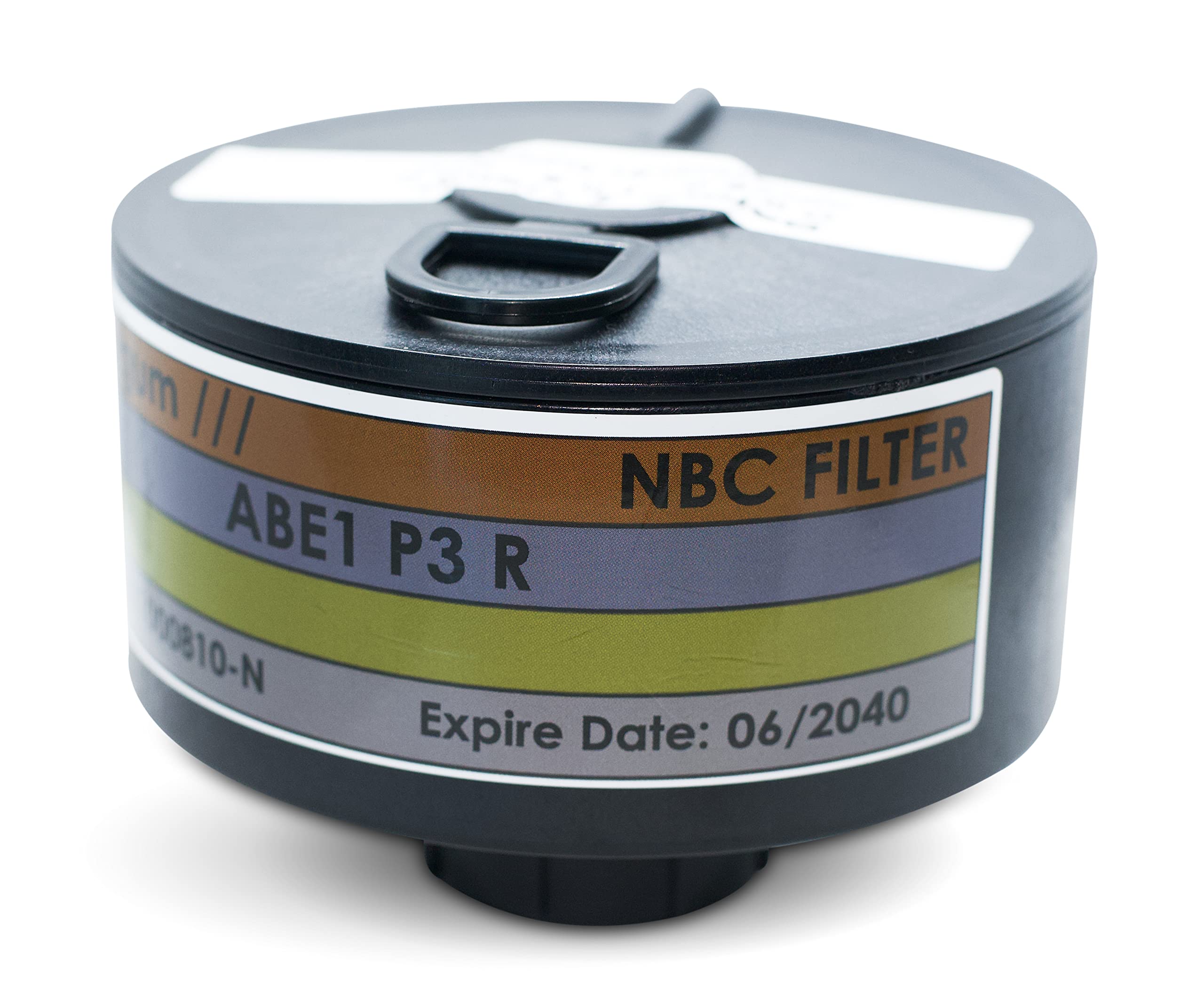 Supergum CBRN 40mm filter in outer plastic packaging for storage