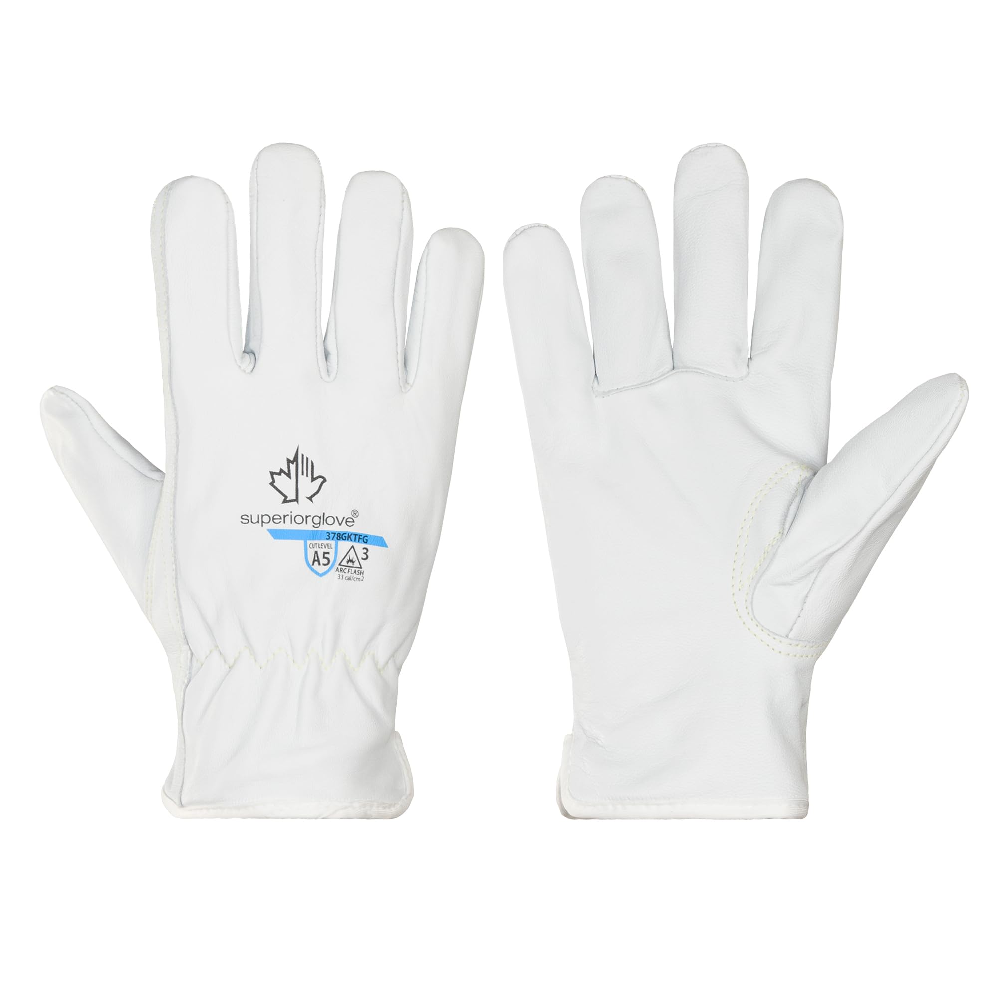 Superior Glove Endura Pro leather glove palm for enhanced grip and dexterity.