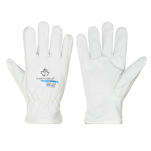 Superior Glove Endura Pro leather glove palm for enhanced grip and dexterity.