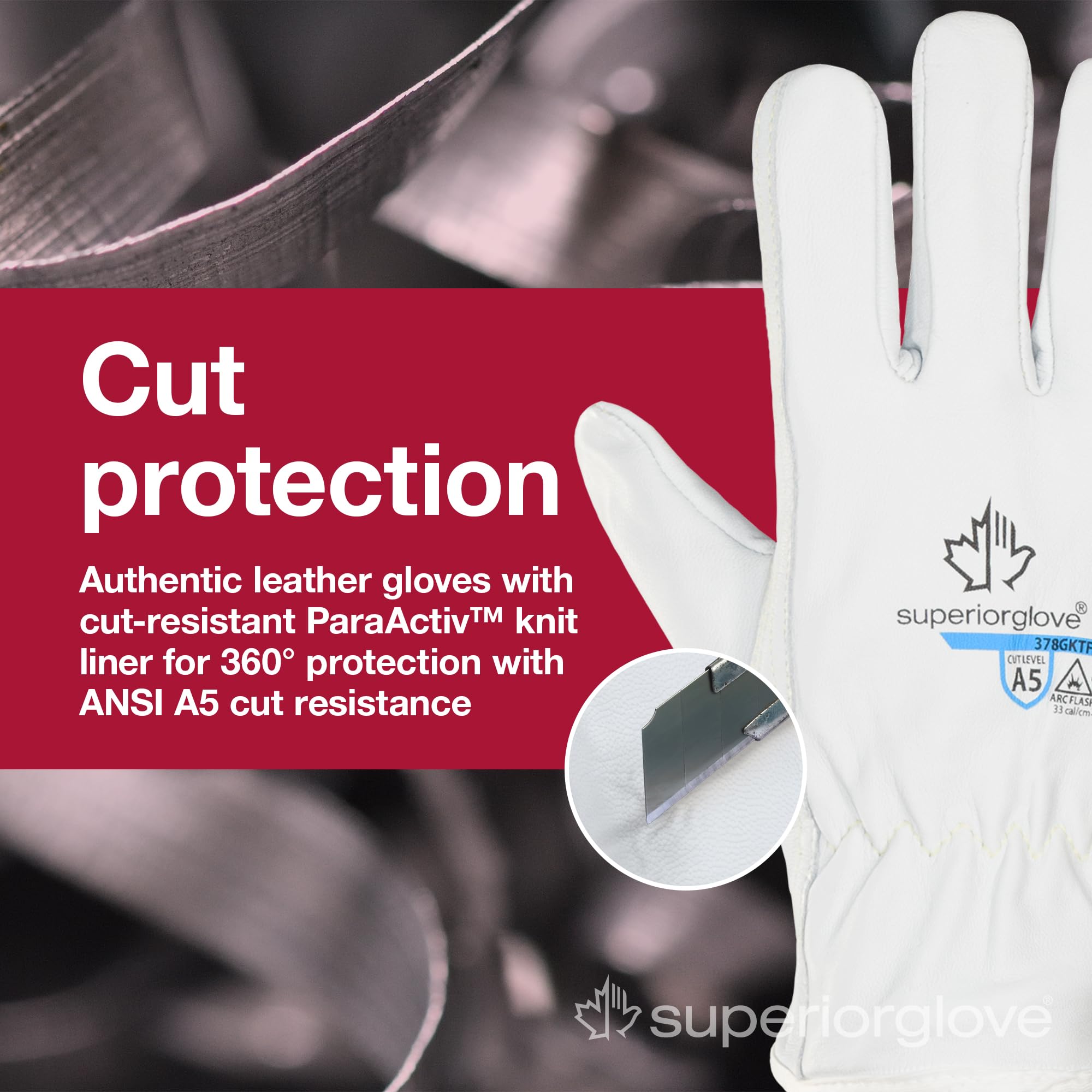 Superior Glove Endura Pro keystone thumb improves durability and precise handling.