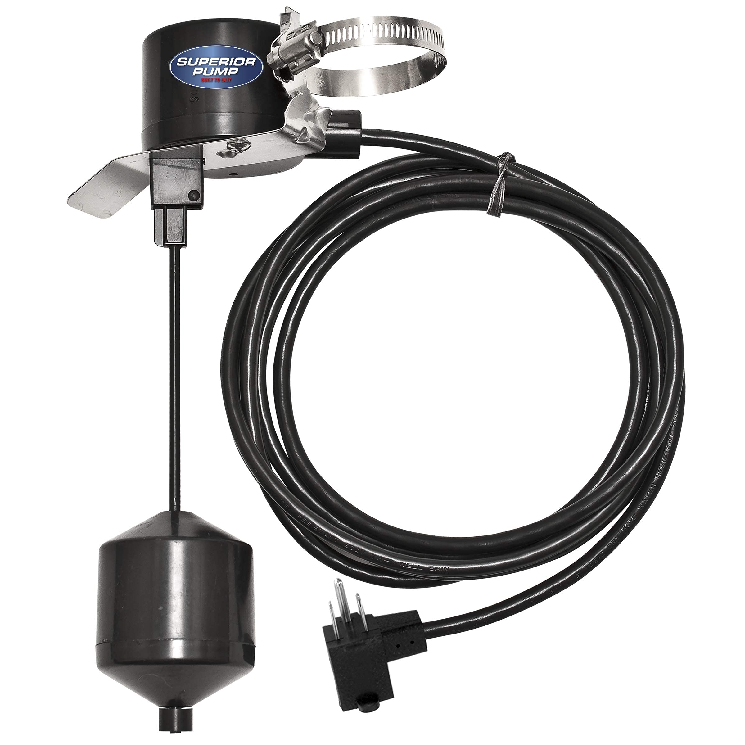 Superior Pump 92010 vertical float switch side view, reliable automatic activation