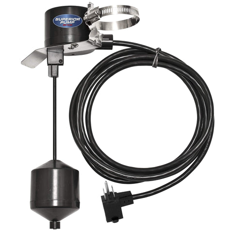 Superior Pump 92010 vertical float switch side view, reliable automatic activation
