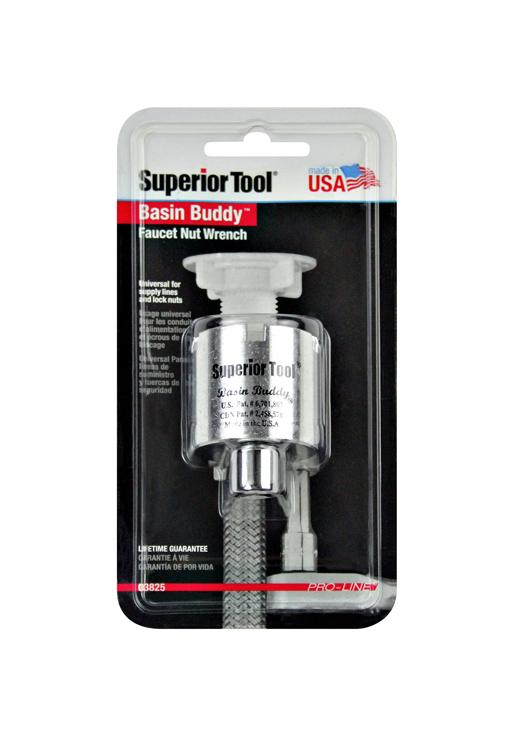 Superior Tool Basin Buddy universal nut wrench for metal, PVC, and plastic nuts