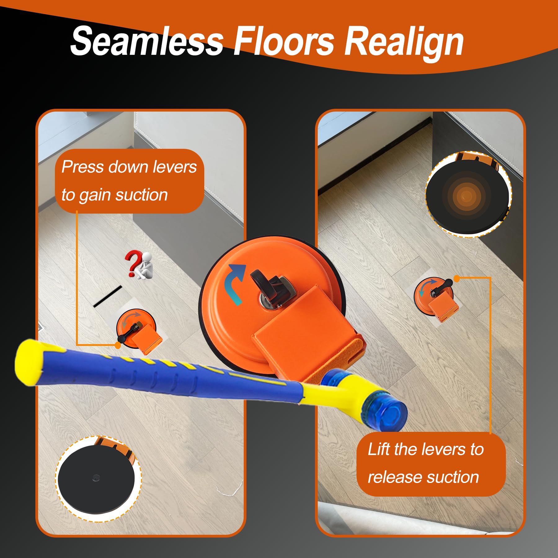 Superjackwang Floor Gap Fixer supports multiple floor types, including hardwood and vinyl.