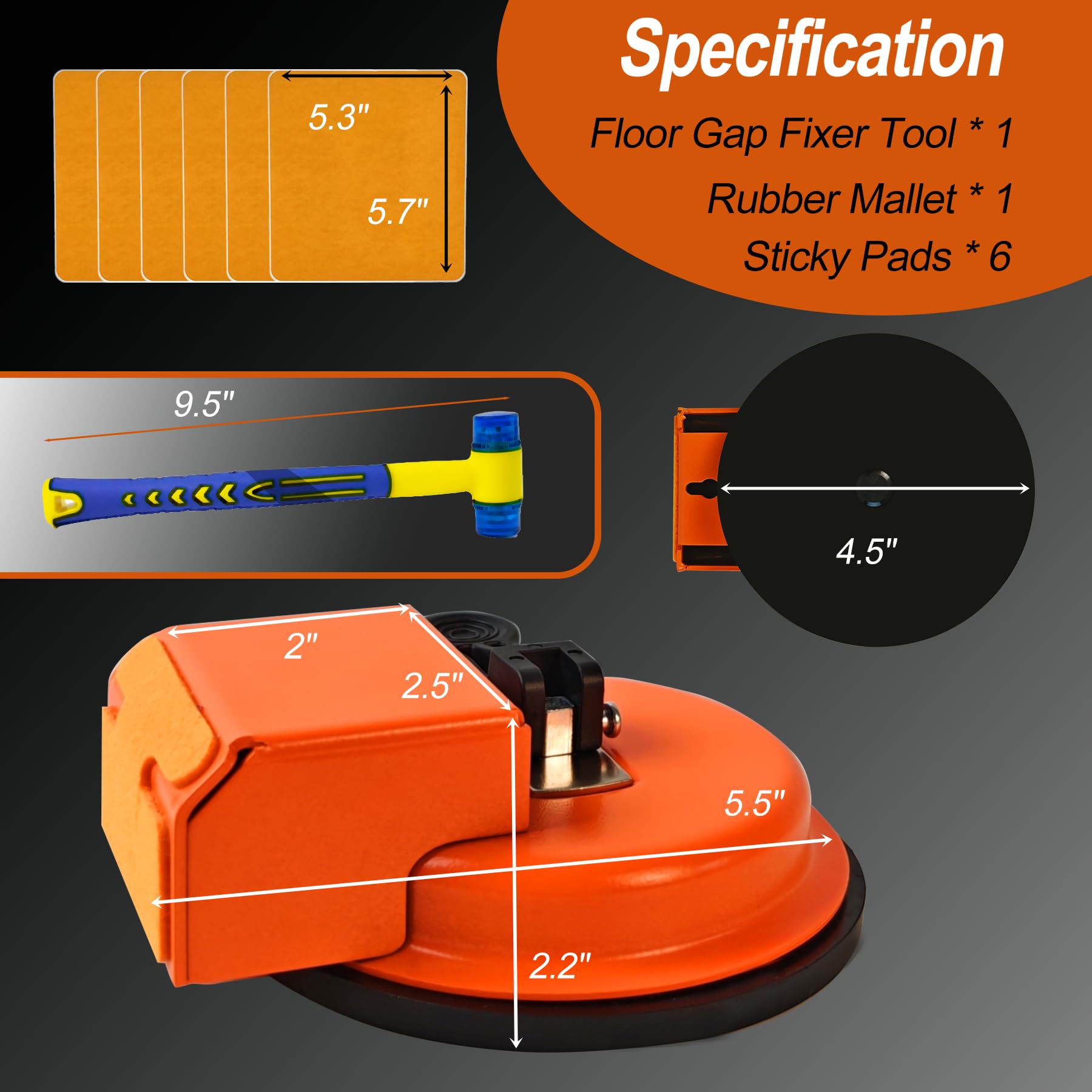 Superjackwang Floor Gap Fixer enables easy storage and portability for job sites.