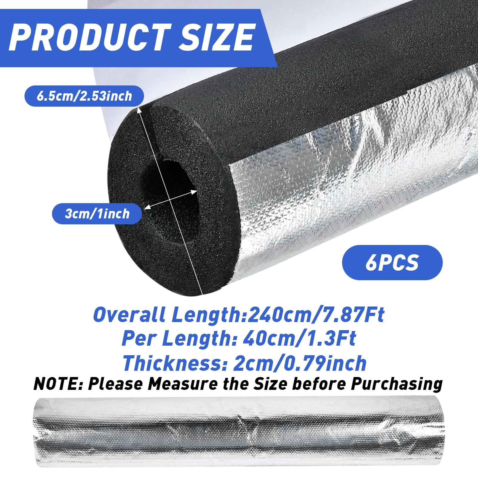 Supkiir aluminum foil wrap provides a durable outer layer that reflects heat.