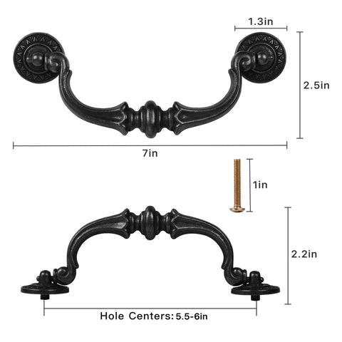 Supkiir antique black dresser pull updates furniture with style.