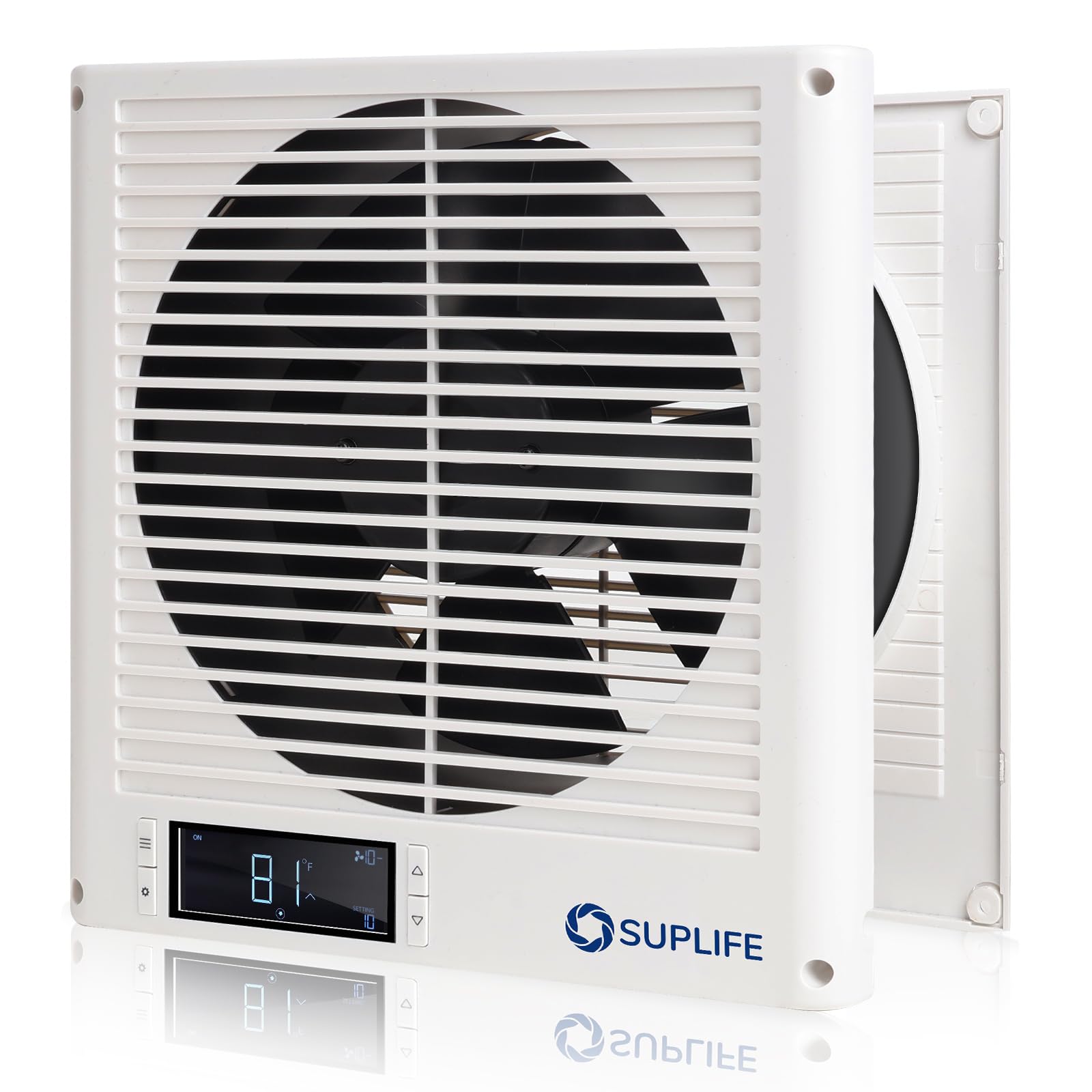 Suplife 8-inch room-to-room fan quietly moves air between two spaces