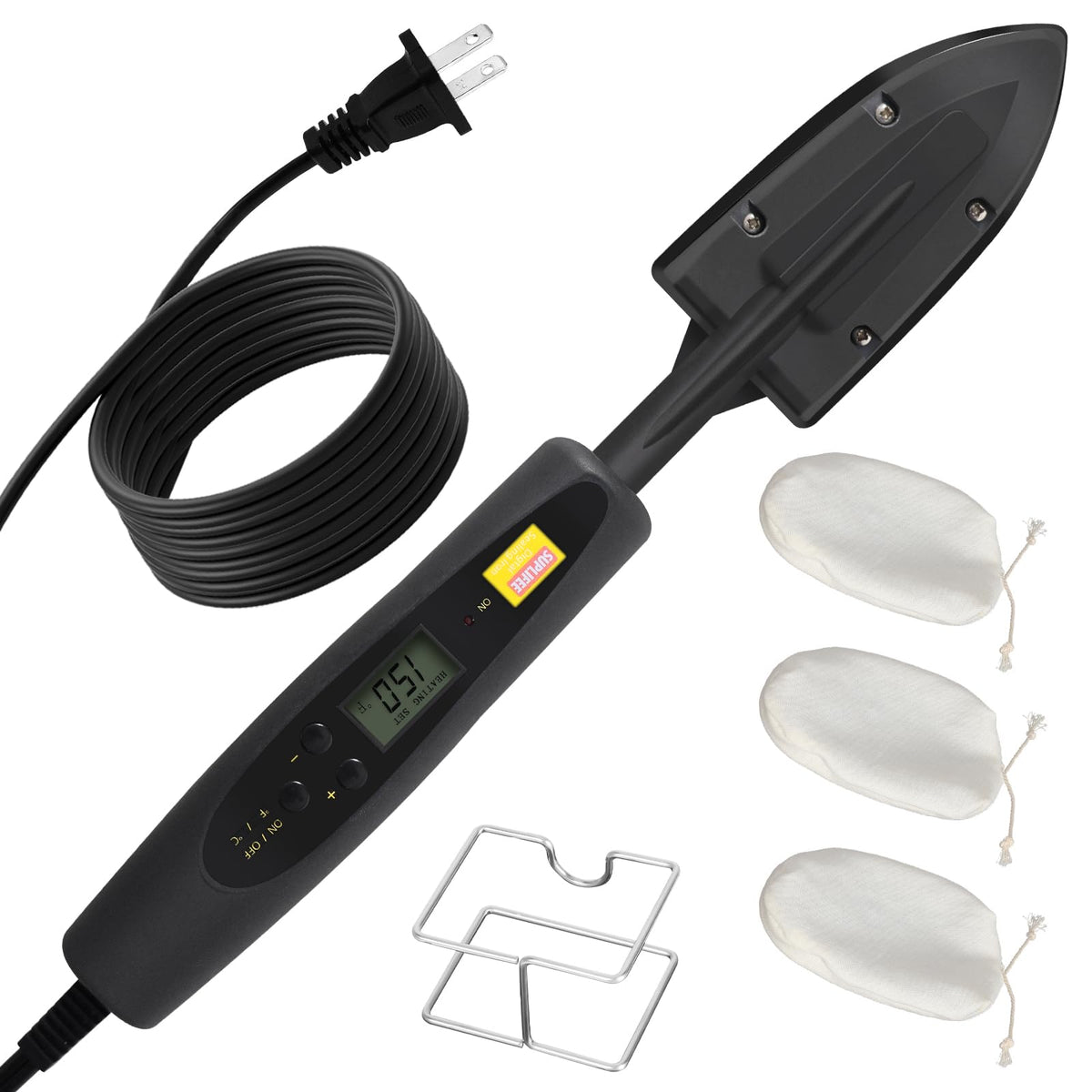Suplife edge banding iron with digital LCD display for precise temperature control during edge work
