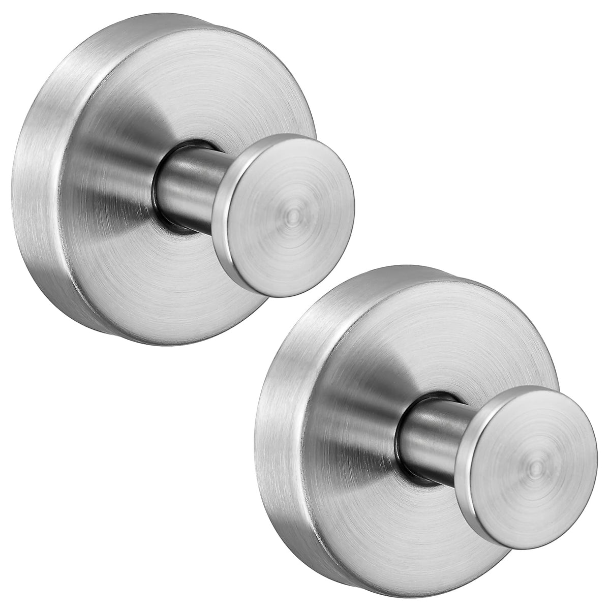 Supopular heavy-duty suction cup hook in brushed nickel with a sturdy grip close-up