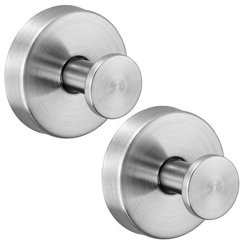 Supopular heavy-duty suction cup hook in brushed nickel with a sturdy grip close-up