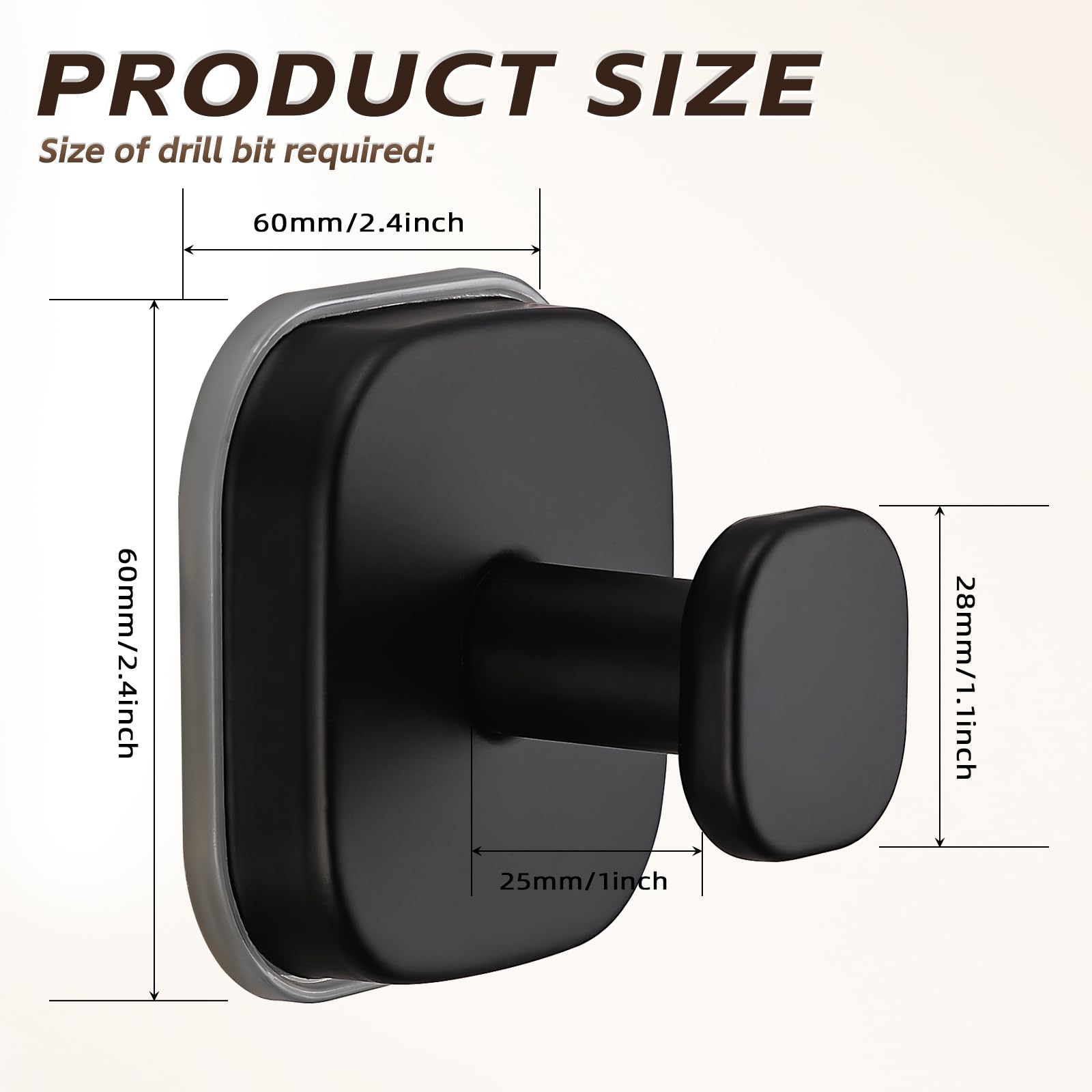 Supopular heavy-duty suction hook blends industrial design in a modern bathroom